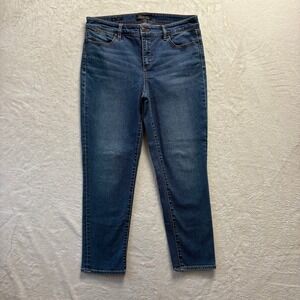 Talbots Jeans Women Sz 8 Flawless Five Pocket Crop Medium Wash Denim